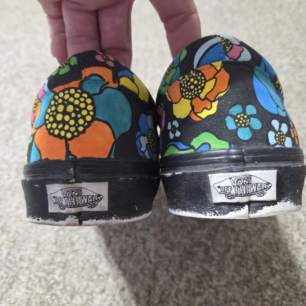 Vans Era U-Color Black‎ Floral MENS Size 12 Skate Shoes - Picture 5 of 14